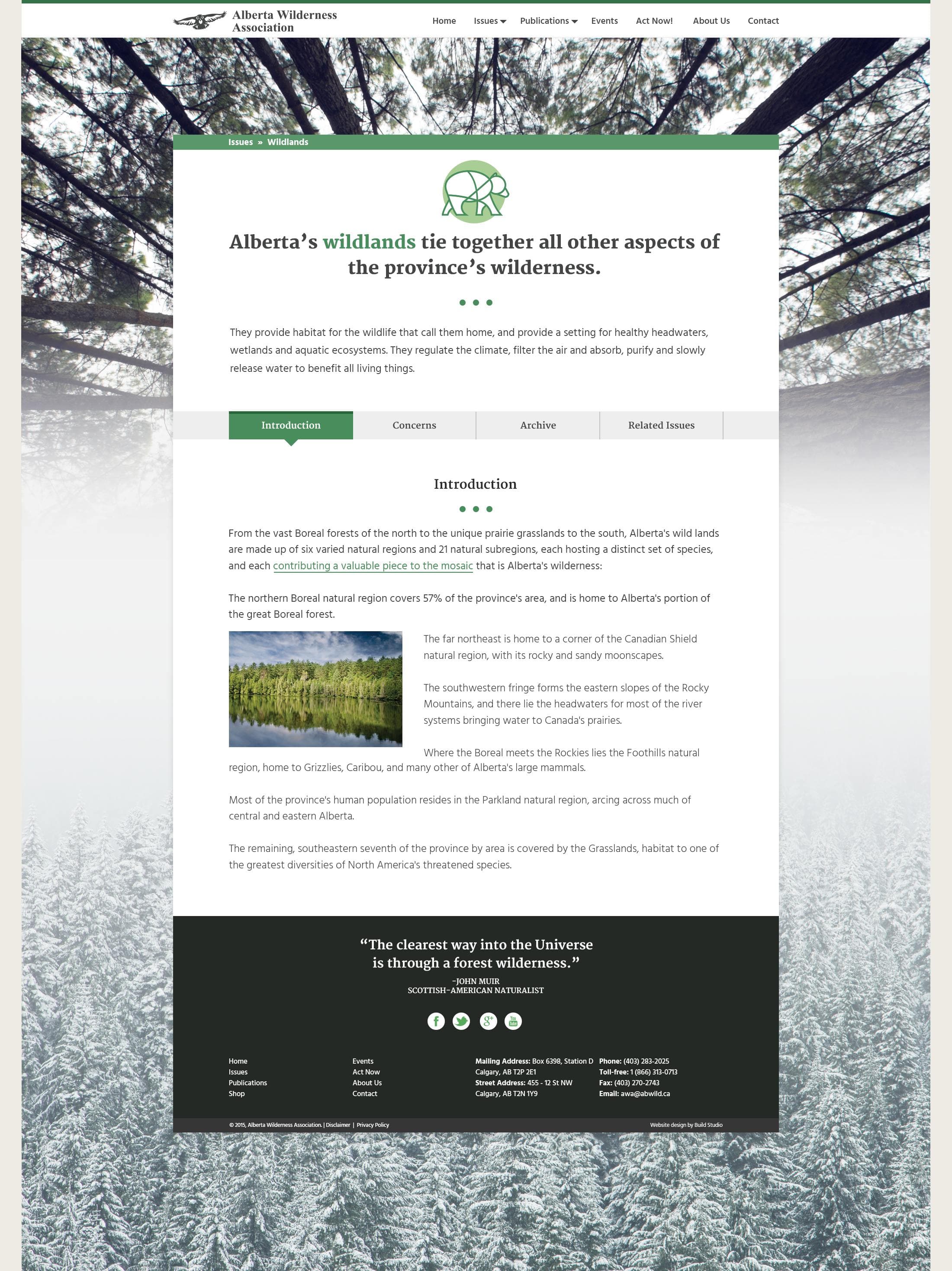 Alberta Wilderness - Issues Page