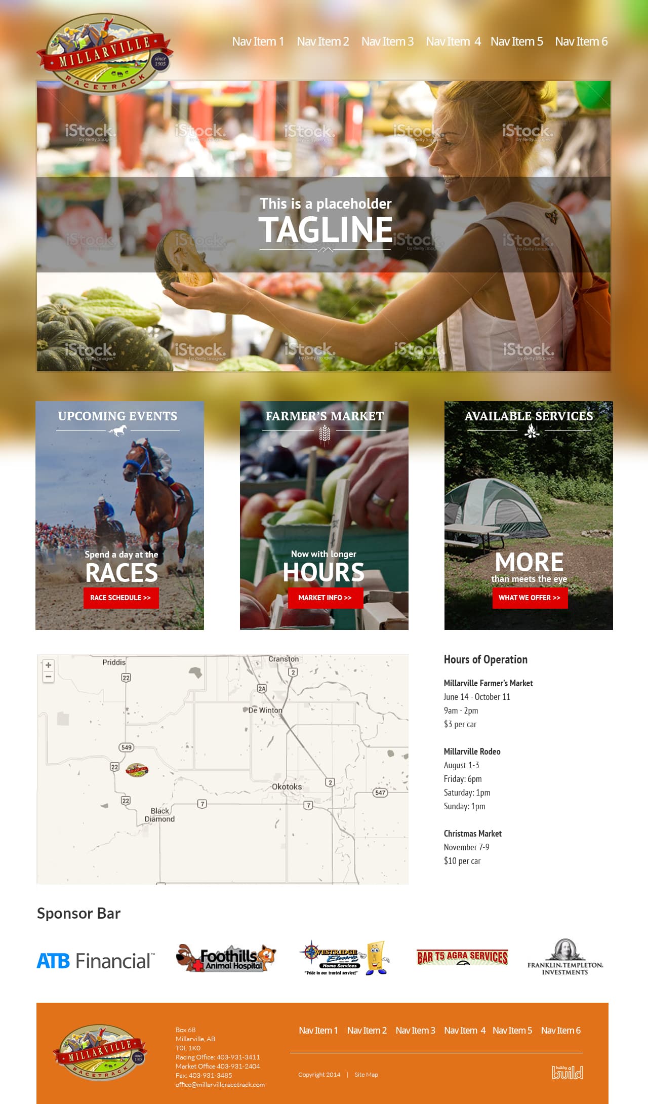Millarville Racetrack website design