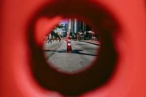 An image depicting tunnel vision. Vision is one of the most common accessibility issues.